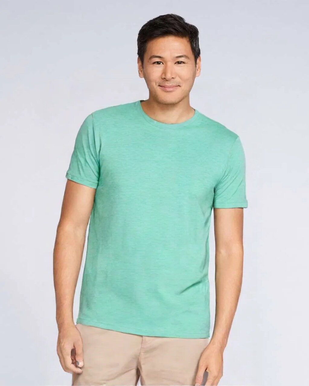BELLA + CANVAS CVC Short Sleeve Crewneck Jersey T-Shirt for Casual Layering & Custom Print Essential Tee